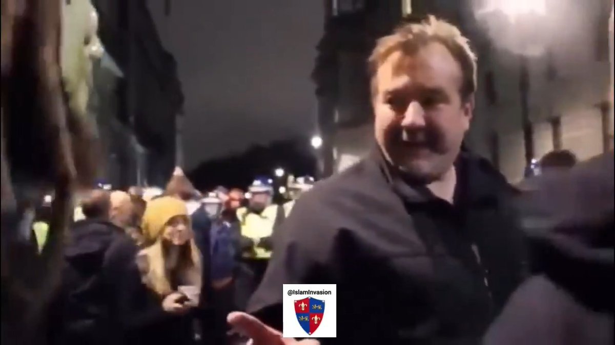 “Take your hands off me, Abdul” Great to watch. A big UK man is harassed by peace-seekers, but after they go physical he shows them his force with one hand… “F*ck off to where you came from!”