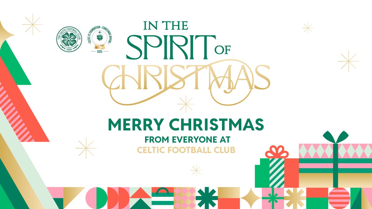 Merry Christmas from everyone at Celtic Football Club! 🎄💚 #CelticFC🍀