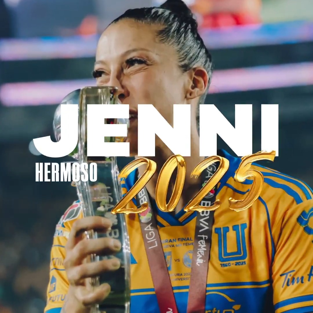 ✨🐯 ¡El año que nuestra Campeona del Mundo se convirtió en Campeona de México! ¡Garra, corazón, goles y asistencias para Jenni Hermoso durante este 2025! ¡Qué año, Jenni! 😮‍💨🔝 ➡️