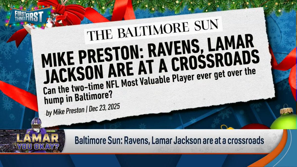 Baltimore Sun: Ravens, Lamar Jackson are at a crossroads. Chris Broussard reacts to the full article: “If it comes down to Harbaugh or Lamar, I’m sorry, I’m keeping Lamar. I do want to talk with Lamar, have a real heart-to-heart... But this is alarming.”