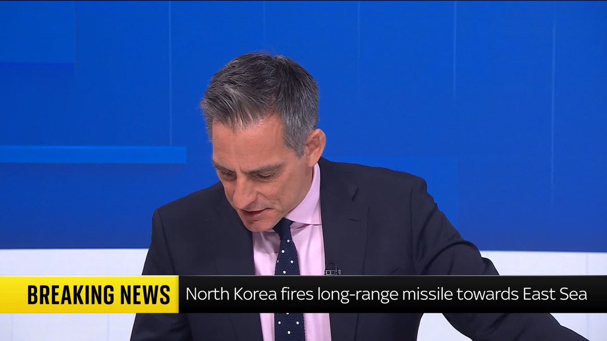 BREAKING: North Korean leader Kim Jong Un has overseen the test-firing of a long-range missile at a test site near the East Sea. Sky's Jonathan Samuels has the latest 📺 Sky 501, Virgin 602, Freeview 233 and YouTube