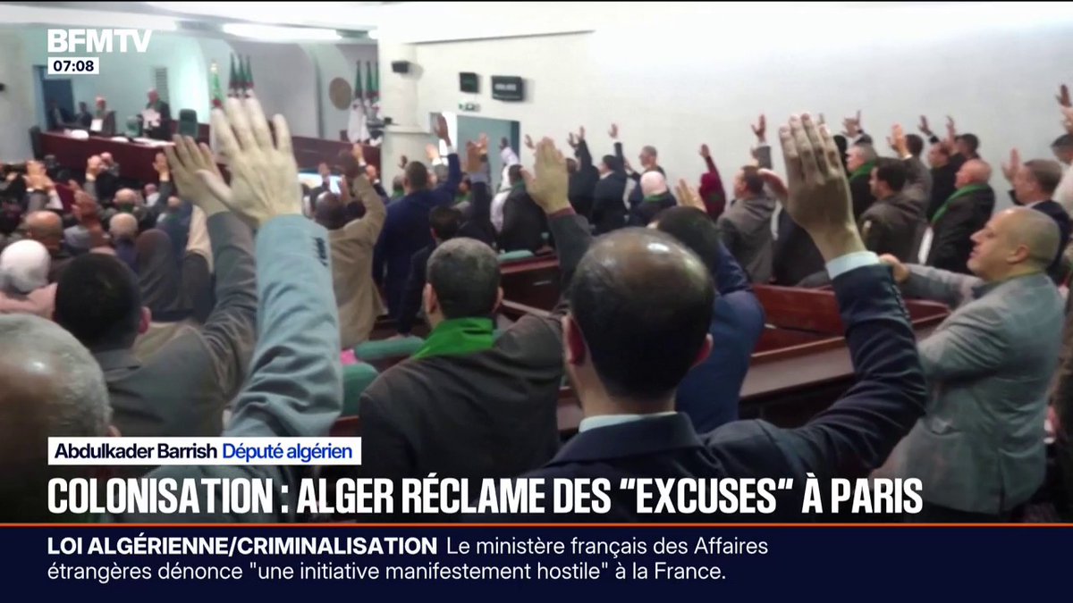 L'Algérie adopte une loi criminalisant la colonisation française et réclame "des excuses officielles"