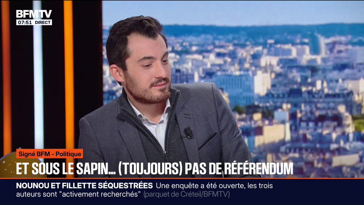 SIGNÉ BFM - "Depuis son élection, le président de la République a multiplié les paroles en l'air sur le sujet du référendum" L'édito politique d'Arthur Berdah