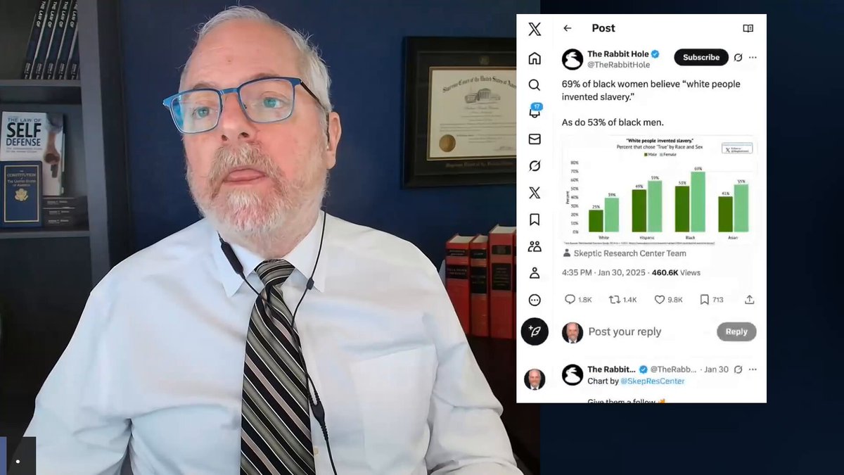 This is how propaganda works: repeat a false historical claim until it becomes moral dogma. Polling result exposes the problem—not to attack people, but to show how misinformation about slavery is used to assign collective guilt to people who had nothing to do with it. History is clear: slavery existed across civilizations for millennia, and it was Western legal institutions that formally abolished it where they held power. Turning history into a blame narrative isn’t education—it’s dehumanization, the same tool every regime uses before justifying coercion. You don’t fix the past by lying about it. And you don’t build a future by teaching people to hate themselves—or each other—based on myths.
