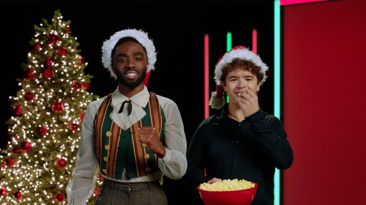 Caleb McLaughlin and Gaten Matarazzo wish you a very Merry NFL Christmas Stranger Things Gameday.
