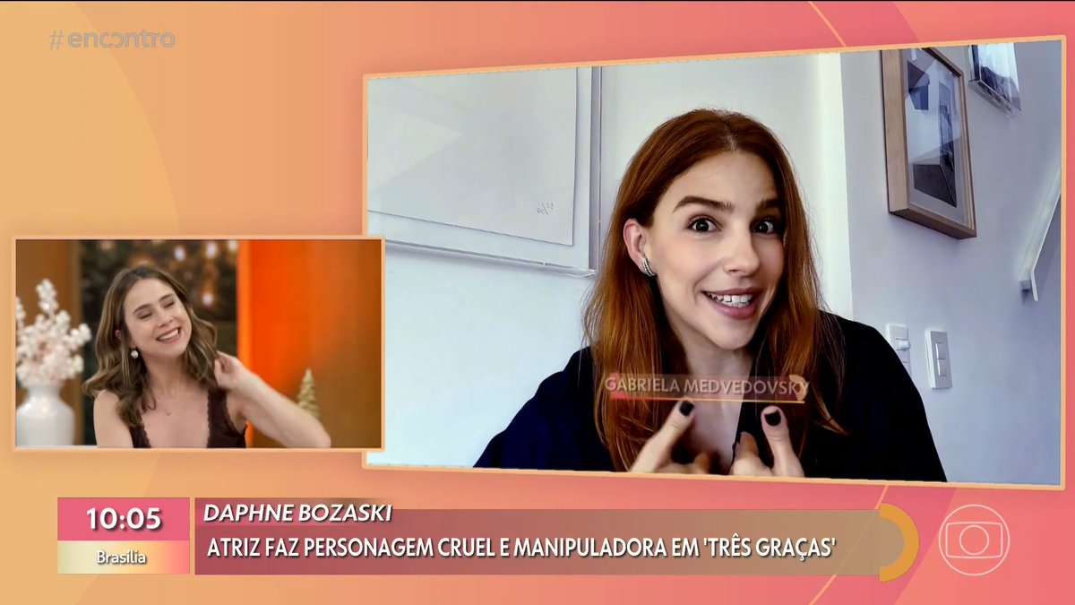 Que fofura o recadinho super especial da queridíssima Gabriela Medvedovski pra amiga Daphne Bozaski 💌🤏 #Encontro