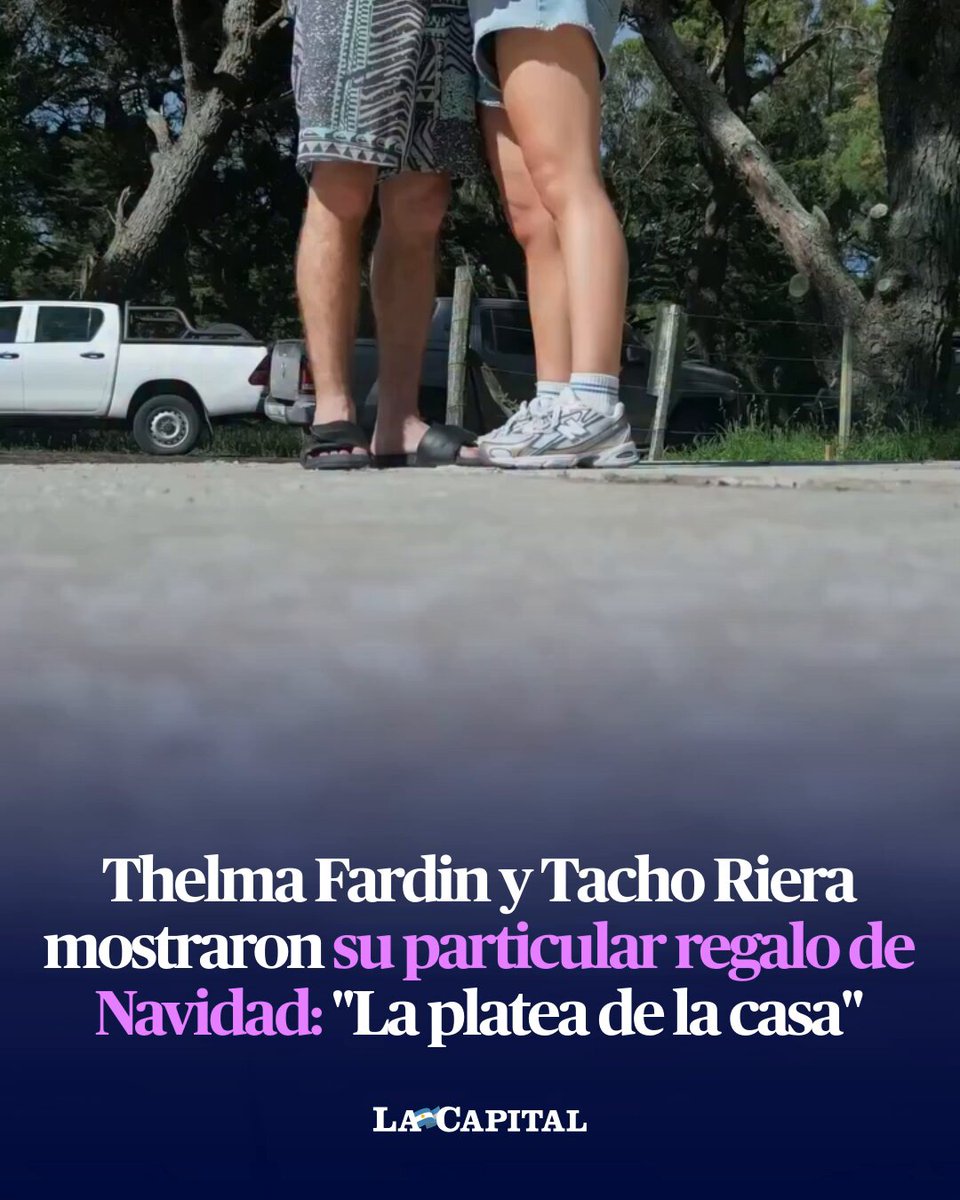 🎁🏡 THELMA Y TACHO TENDRÁN SU CASA DE PLAYA Hace algunos días que Thelma Fardin y Nico Riera comenzaron a compartir en sus redes el nuevo proyecto que los tiene entusiasmados y un poco ansiosos. Se trata de su primera casa en la playa. La pareja está construyendo en Chapadmalal, y celebró que en esta Navidad tuvieron un regalo especial: la platea de hormigón que permite comenzar a construir la casa arriba de ella.