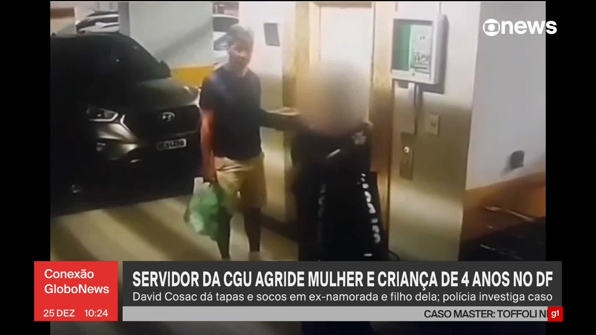 Imagens fortes - Servidor da CGU agride ex-namorada e o filho dela, de 4 anos, em estacionamento de prédio no DF. David Cosac Junior não foi preso. A Polícia Civil investiga o caso. #ConexãoGloboNews ➡️ Assista à #GloboNews: