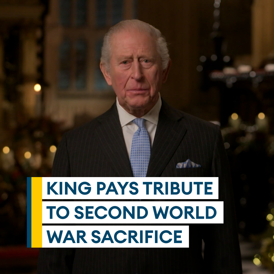 The King has commended the “courage and sacrifice” of Second World War veterans King Charles told the nation in his Christmas message - “these are the values which have shaped our country and the Commonwealth”