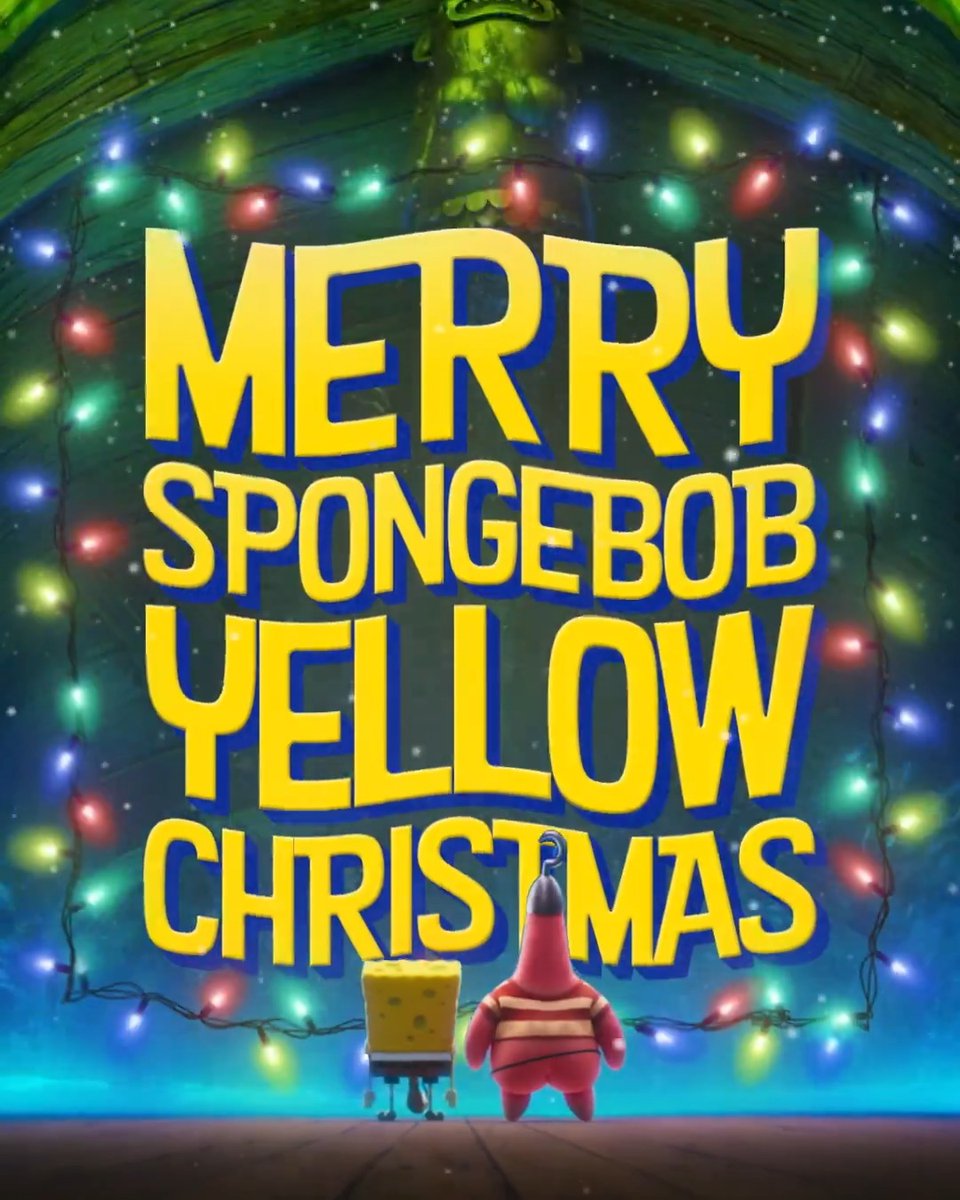 Merry YELLOW Christmas to you and yours! 🎄🧽 #SpongeBobMovie – NOW PLAYING only in theatres.