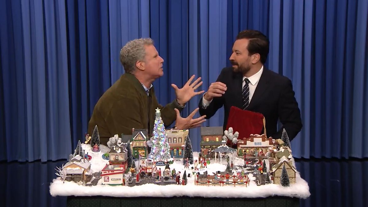 Will Ferrell gives Jimmy a tour of his miniature “Perfect Christmas Village”. 🤣 #FallonFlashback