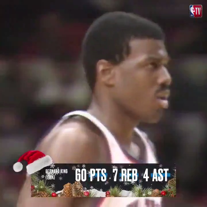 THE KING OF NEW YORK 👑 Dropped 60 on Christmas in 1984! Bernard King has 5 of the 20 50-PT games in Knicks history.