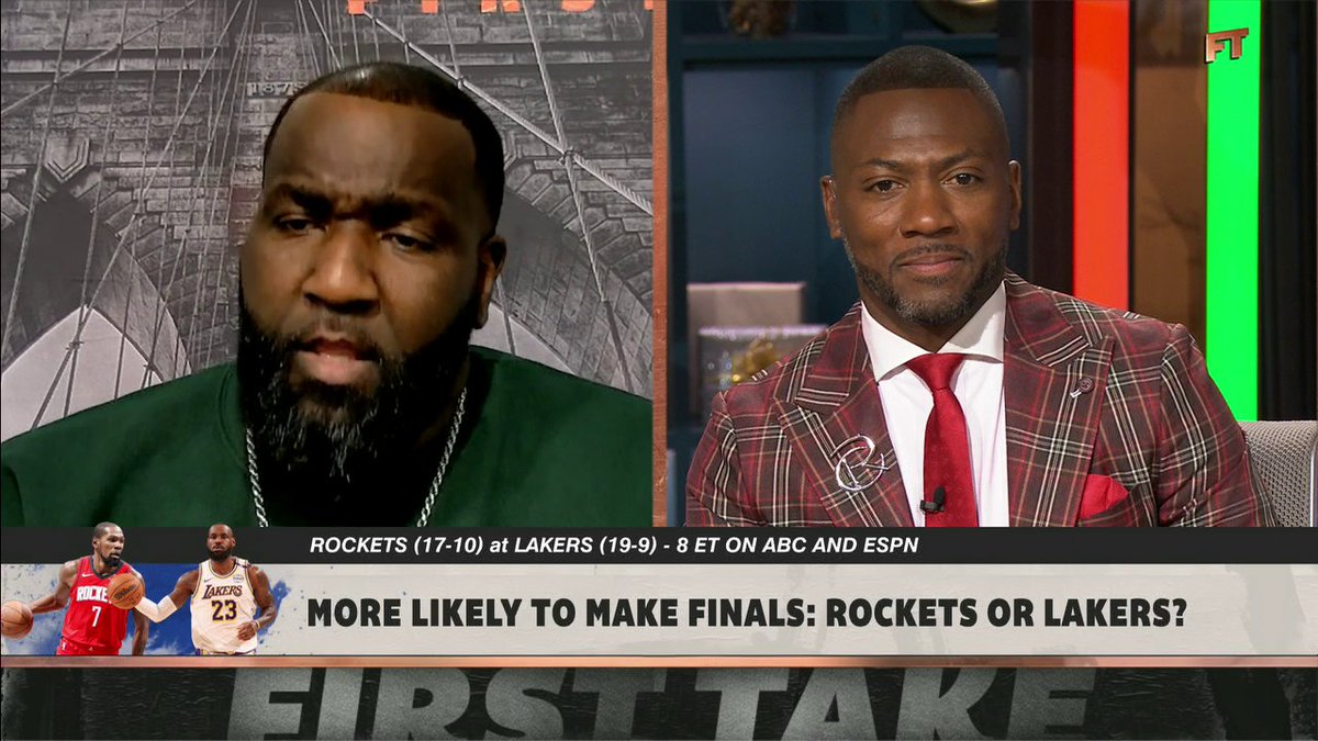 "Offense wins you games but defense wins you what? They win you championships and that's something that the Lakers just don't have." Kendrick Perkins believes the Rockets are more likely to make the NBA Finals over the Lakers 👀
