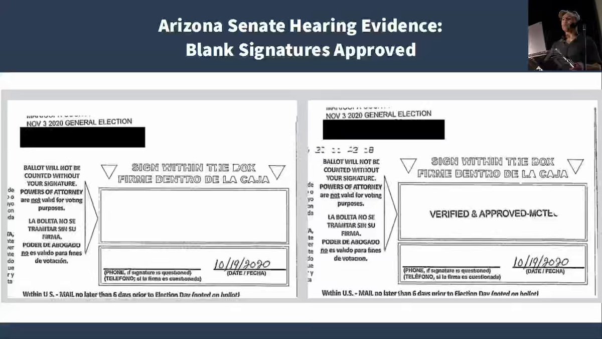 Another Maricopa County refresher for everyone! And this is NOT a problem restricted to only Maricopa County or to only Arizona. Mail Ballots are fundamentally FLAWED because by the time it arrives to the county, there is NO WAY for anyone there to know who filled out the ballot, or who signed the envelope. Therefore, there is NO WAY to confirm the eligibility of the voter. And if you cannot determine eligibility of the voter, then tabulating that ballot should be ILLEGAL! This video below is a clip from the HandCountRoadShow event (link to full and hundreds of other videos on the website shown at end of video) And there's PLENTY MORE where this came from! Blast this everywhere. Now is our window. We the People AZ Alliance AzPinkLady #SaveArizona #SaveAmerica AZ Election News Gail Golec #Christian #AmericanPatriot