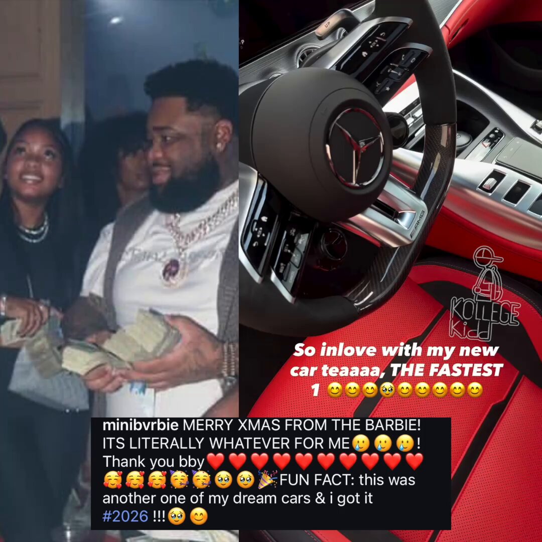 Rod Wave bought his baby mamas Mini Barbie and Dee a Mercedes for Christmas 🎄