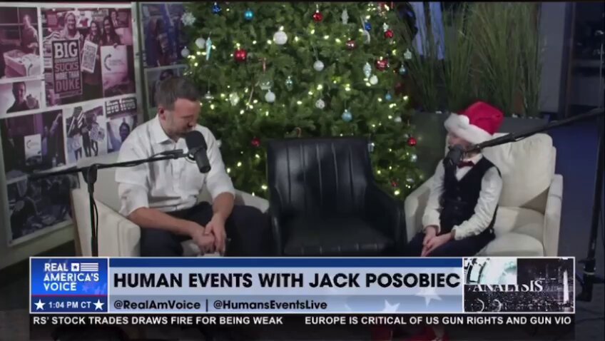 .Jack Posobiec's son talks about making Christmas cards for Charlie and Erika Kirk's kids, and says "It's not about getting, it's about giving."