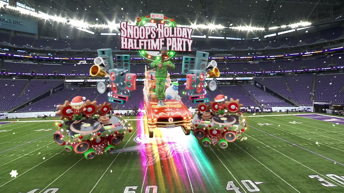 It’s ALMOST TIME for Snoop Dogg’s Holiday Halftime Party 🎶 Featuring the singing voices of HUNTR/X — EJAE, AUDREY NUNA & REI AMI & a special performance from Lainey Wilson! Halftime of Lions vs. Vikings, starting @ 4:30 PM ET LIVE on Netflix 🏈