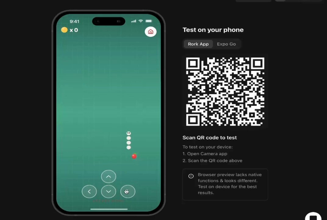 Most AI slop consumer apps will be DEAD in 5 years. I think this is where the market is headed I was bored today so I texted Rork to make me a Snake game. 2 minutes later I'm playing snake on my phone. I also did this yesterday with a to-do list app. In a way Rork is like a super app That can make apps on your phone. And it's not hard for consumers To utilize, This game took 1 prompt. most simple apps that can be one shotted with 1 prompt are most likely done for once this hits the consumer market. Eventually all the slop apps will be filtered out. And the apps that will survive are the ones that have community, gamification and identity that can't be replicated So Start building Genuine banger apps.