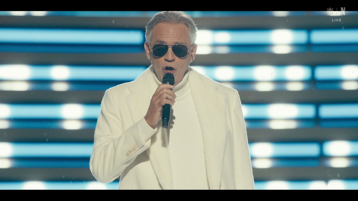 Andrea Bocelli singing alongside his son, Matteo Bocelli, on NFL Christmas Gameday 🥺 So special ❤️ #NFLonNetflix