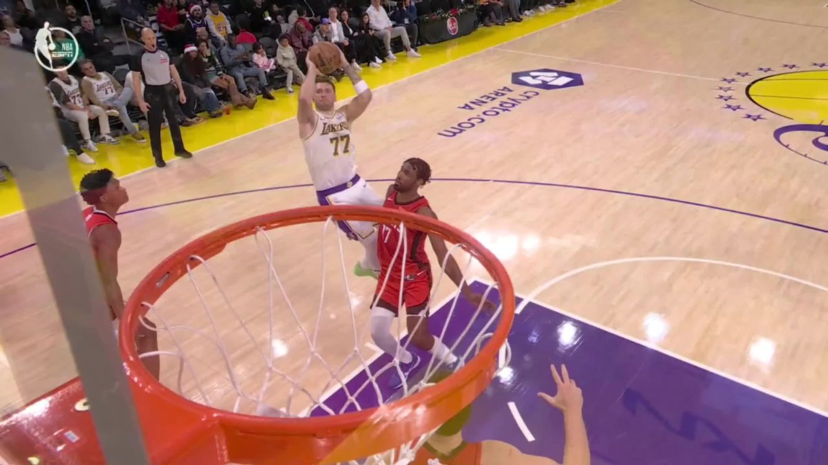 Luka absorbs the bump. And-1 😤