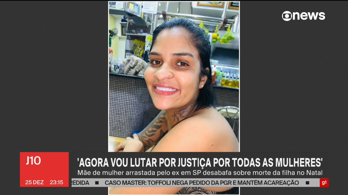 Lúcia Aparecida da Silva, mãe de Tainara Souza Santos, 31 anos, que morreu nesta quarta (24), após ser atropelada e arrastada por um homem na Marginal Tietê, afirmou que "acabou o sofrimento, e agora é pedir por Justiça". #J10 ➡ Assista à #GloboNews: