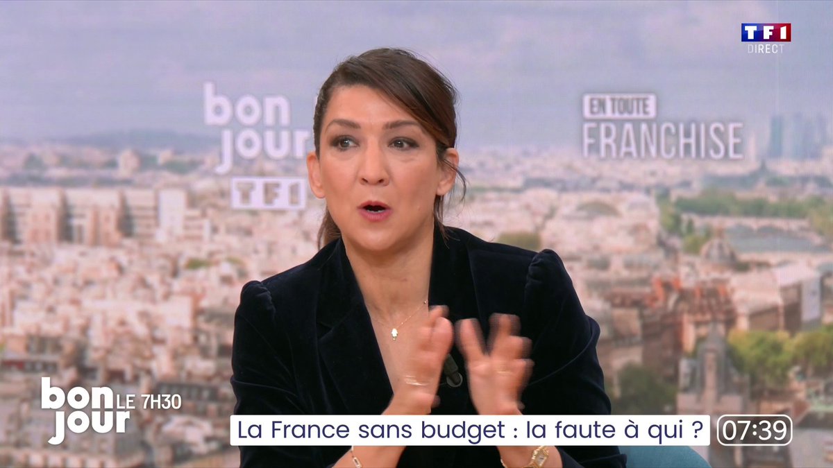 Budget : "L'instabilité coûte cher (...) La dernière chose qu'il nous reste de stable dans ce pays c'est le président de la République", Sabrina Roubache dans #BonjourLaMatinaleTF1