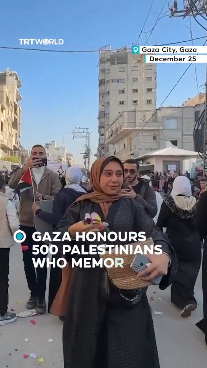 A ceremony was held on December 25 at Gaza City’s al Shati refugee camp to honour 500 Palestinians who memorised the Quran while enduring and surviving through Israel's genocidal war and the destruction it brought to the besiged enclave