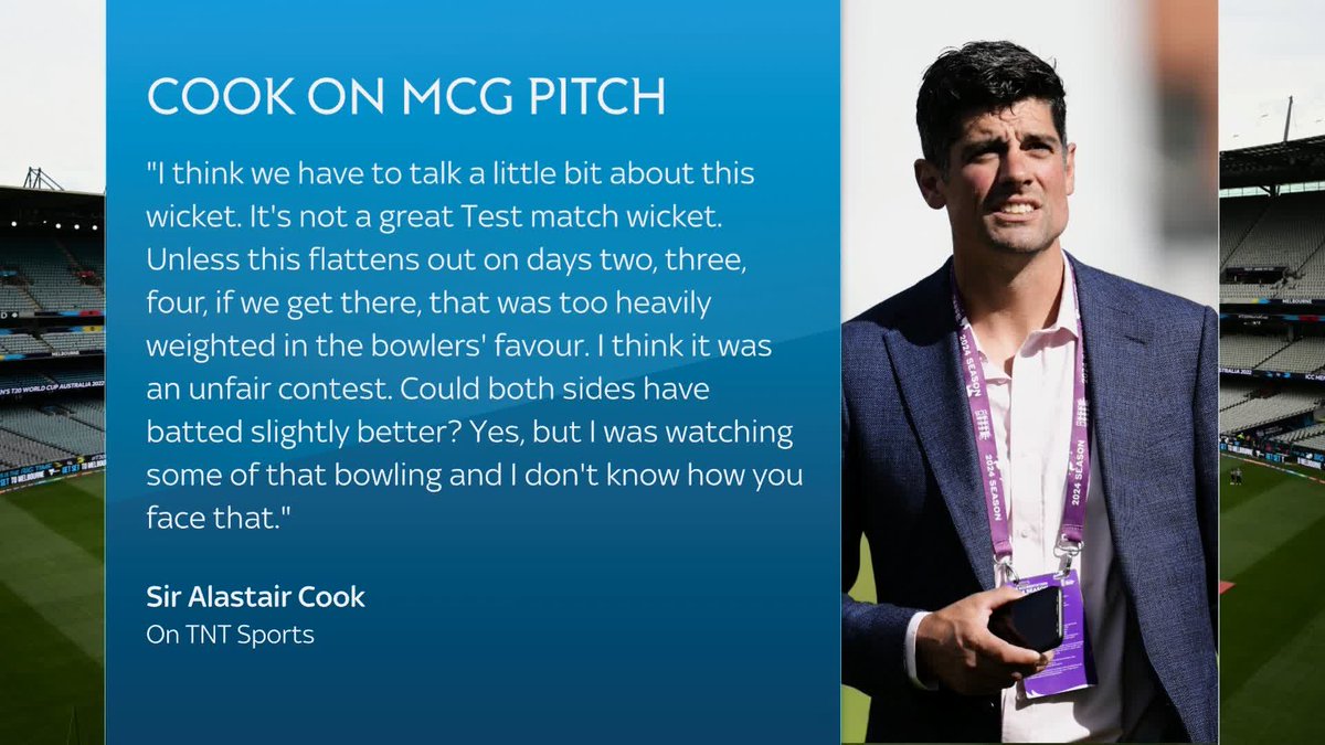 Former England players Alastair Cook, Michael Vaughan and Stuart Broad criticised the MCG pitch after 20 wickets fell on day one 🏏