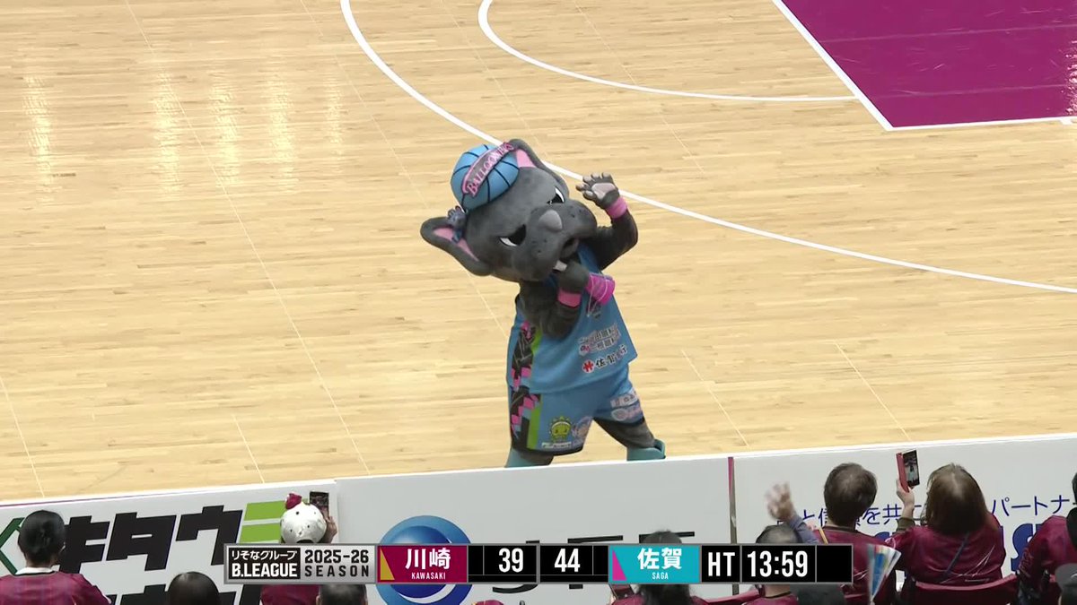 バルたんオンステージ🐶 【公式】佐賀バルーナーズ 🏀 川崎ブレイブサンダース⚡️川崎からバスケの未来を⚡️ 📡バスケットLIVEで生配信中 #Bリーグ #りそなグループ