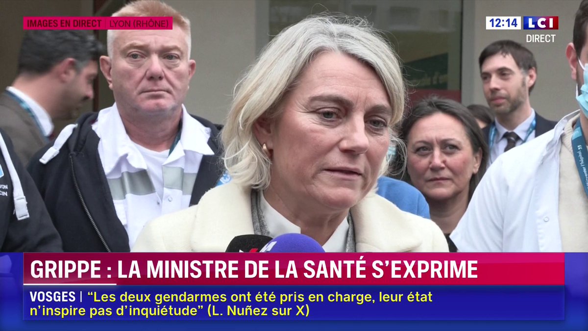 "Il est encore temps de se faire vacciner de la grippe (...) Il faut absolument continuer à se faire vacciner pour continuer à protéger", Stéphanie Rist, ministre de la Santé