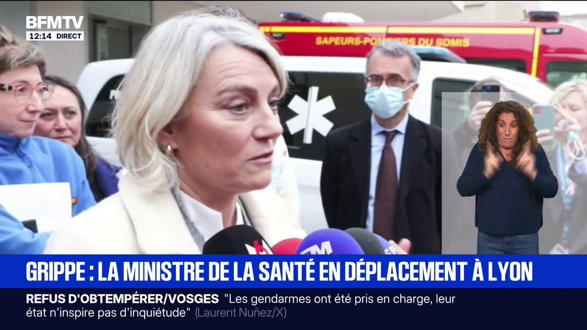 "Il est encore de temps de se faire vacciner pour la grippe", rappelle Stéphanie Rist, ministre de la Santé, en déplacement à Lyon
