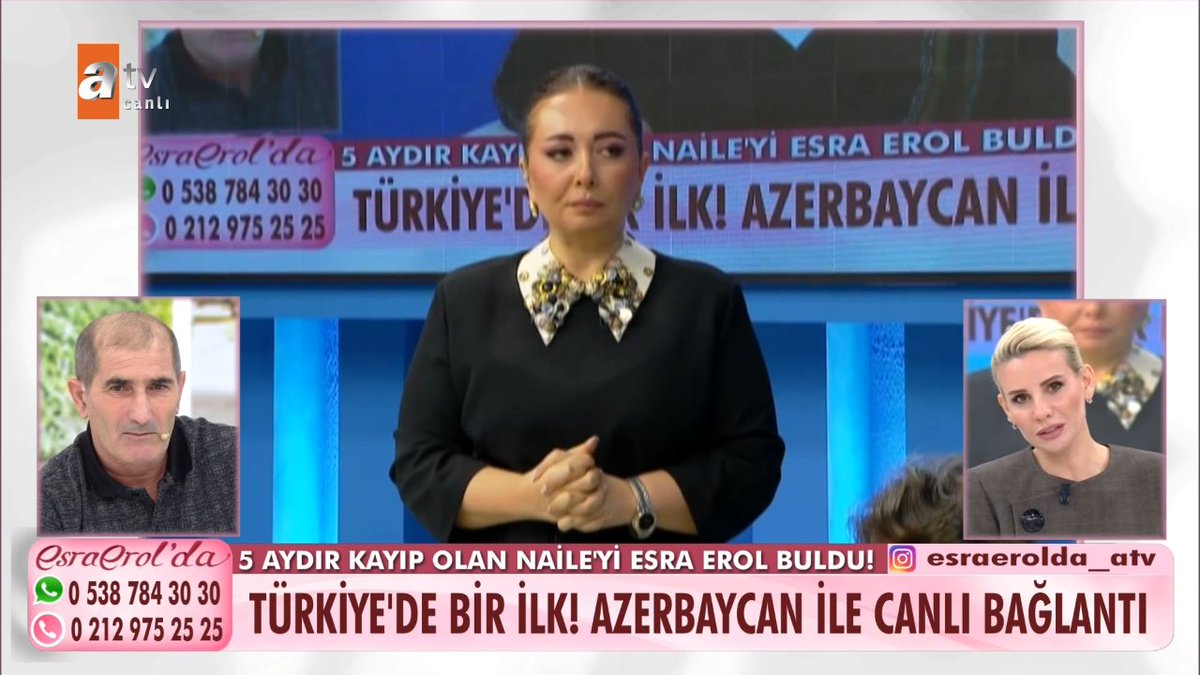 Türkiye'de bir ilk! Azerbaycan ile canlı bağlantı... 5 aydır kayıp olan Naile'yi Esra Erol buldu! #EsraErolda