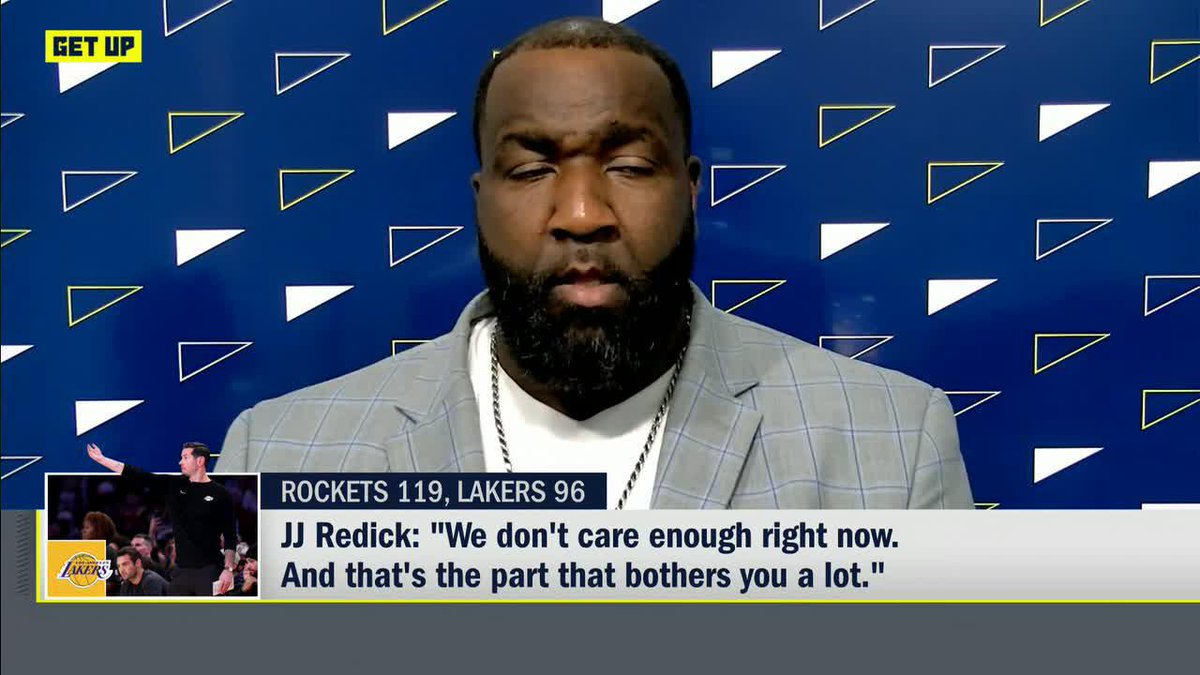 "It's always somebody else's fault. It's never JJ Redick's fault." 😳 —Kendrick Perkins on JJ Redick's comments after the Lakers' loss to the Rockets