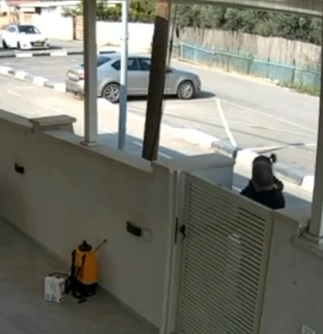 BREAKING: SAVED BY SECONDS. Video footage from today’s terror attack shows a baby with his grandfather going inside their home just seconds before the Palestinian terrorist drove in to the neighborhood to begin the ramming and stabbing attack today.