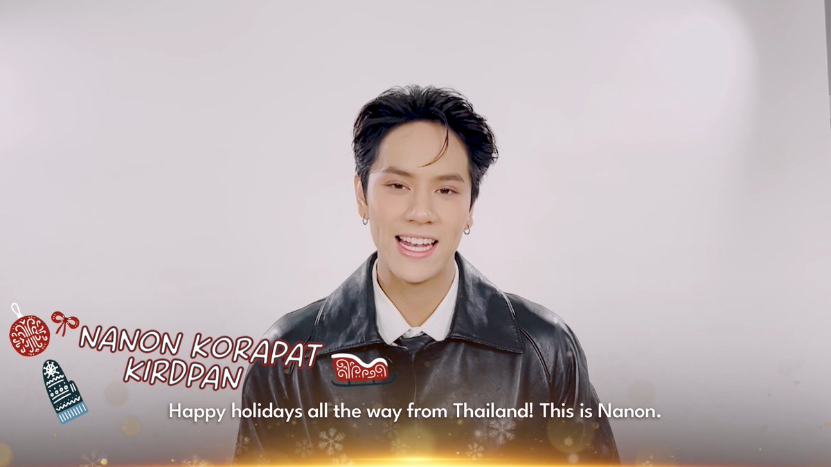 Nanon Korapat Kirdpan spreads holiday joy and heartfelt greetings to everyone watching GMA The Heart of Asia 💙✨