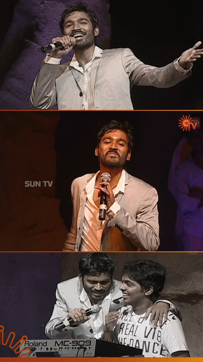 Throwback to Dhanush performing Un Mela Aasadhaan along with Andrea Jeremiah and Aishwarya Rajinikanth, with GV Prakash Kumar’s music at the Aayirathil Oruvan Special. #SunTV #SunTVThrowback #Dhanush #AndreaJeremiah #AishwaryaRajinikanth #GVPrakashKumar #AayirathilOruvan #UnMelaAasadhaan
