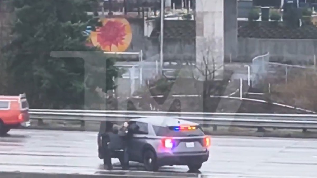 Let see if it's possible for a female Washington State Patrol lieutenant to do anything to get this man out of the road on I-5 on Christmas morning. Nope, not possible. What we can confirm is possible is that he can easily shove her to the ground and steal her police SUV. The man later crashed whilst fleeing from the police and has been arrested. DEI hire accordingly... #CityLife #seattle #women #diversity #cops #enrichment #police #19th #DEI #urban #democrats