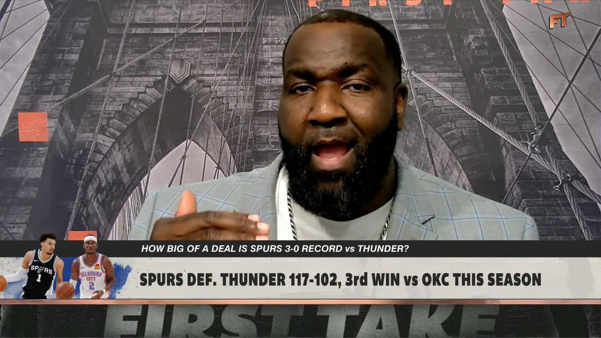 "The Spurs are being very disrespectful when it comes down to the Thunder. ... I've never seen a team punk the Thunder like I've seen over the past few weeks like the Spurs." —Kendrick Perkins