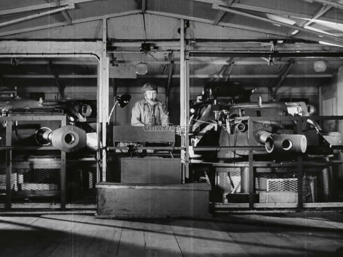 Indoor tank training range for West German gunners using miniature targets and rimfire rifles circa 1963