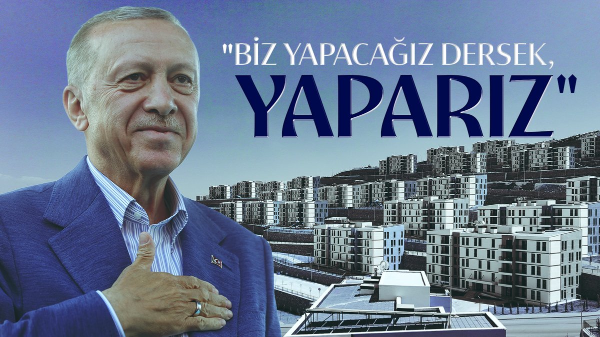 Cumhurbaşkanı Erdoğan'dan 'Asrın İnşası #TürkiyeninBaşarısı' paylaşımı. 📌"Deprem bölgemizi küllerinden doğan Anka kuşu misali yeniden ayağa kaldırdık" 📌"Yarın 455 bininci konutumuzu Hatay’da teslim ediyoruz" 📌"Biz bir şeyi yapacağız dersek, Allah’ın izniyle yaparız"