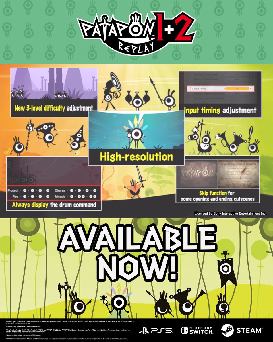 Play #PATAPON 1+2 REPLAY the way you want with new support features that allow you to adjust options to your preference!