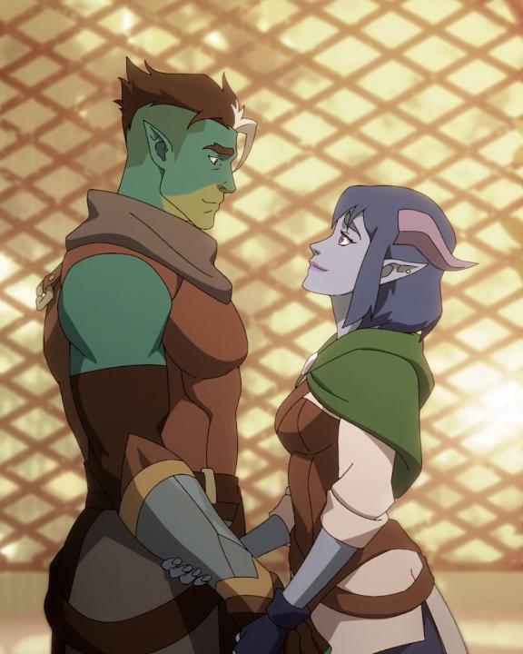 Don't mind us, just basking in the glow of the slow burn 💙💚 #Fjorester #TheMightyNein