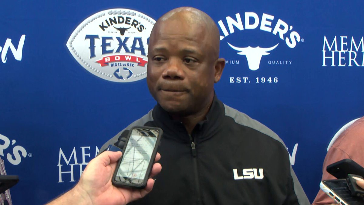 "Coach Kiffin was absolutely awesome the entire time, in wanting to find a way to work it out. We didn't come to that resolution." Frank Wilson on not remaining with LSU Football and moving on to Ole Miss Football. #LSU Lane Kiffin Kinder's Texas Bowl