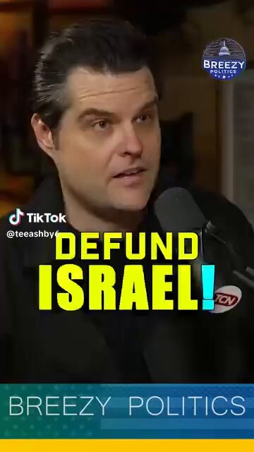 🚨 BREAKING: Matt Gaetz—the disgraced former Congressman under investigation for alleged child sex trafficking and molestation—just predicted on Tucker Carlson's show that 2028 GOP candidates will surge by pledging to CUT ALL U.S. AID TO ISRAEL and calling the relationship "TOXIC." Tucker—fresh off being named "Antisemite of the Year" by StopAntisemitism—and the accused child molester Gaetz are desperately pushing this isolationist garbage. But they're completely DELUSIONAL. Reality check: A huge poll at Turning Point USA's AmericaFest (the heart of MAGA) showed 87% of young conservatives view Israel as a vital U.S. ally. Only 13% disagree. The Republican base is overwhelmingly pro-Israel—rooted in faith, Biblical conviction, and shared values. Most see Gaetz as utterly disgusting and these two as toxic, fringe outliers spewing hate. America First means strength with allies—not abandoning our strongest partner in the Middle East to appease creeps like Gaetz. Tucker & Gaetz are the loud minority. The silent majority stands strong. 🇺🇸🇮🇱 Matt Gaetz #StandWithIsrael #MAGA #AmericaFirst #NoAidCuts