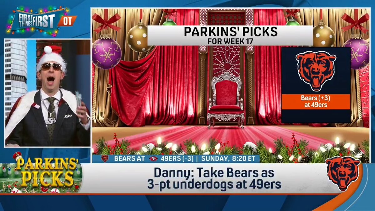 Another 3-0 week for Danny Parkins, and he’s confident in #ParkinsPicks for Week 17 💸 Bills -1.5 Packers -4.5 Bears +3