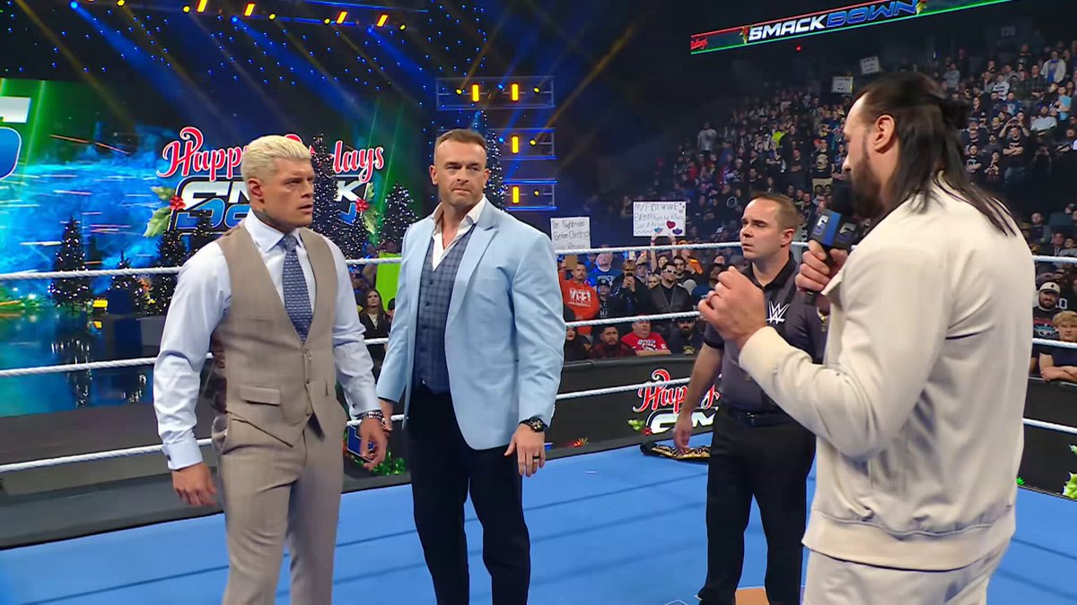 Drew McIntyre to Cody Rhodes: “When I send you straight to hell… say hi to your dad for me.” #SmackDown