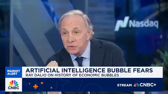 Ray Dalio: "We're already 80% into a full-blown bubble" founder of world's largest hedge fund $15B net worth predicted 2008 crash says AI boom = bubble but don't sell yet wait for "the pricking" you believe him?