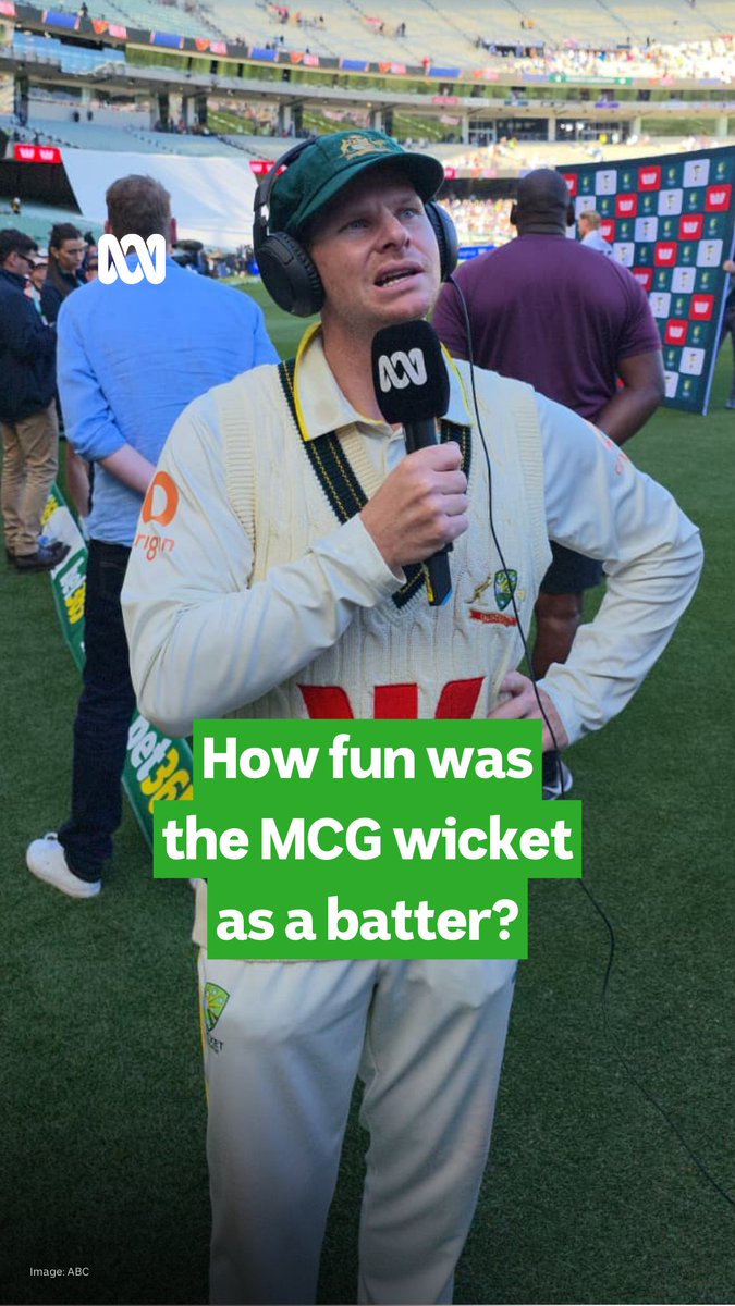 "Maybe take 2mm off and it would've been a really good wicket. We live and we learn." 🌱 Steve Smith says he didn't expect the MCG wicket to "do as much as it did."🏏 📻📱Hear it all on ABC listen: 💻📝 Read more: #Ashes