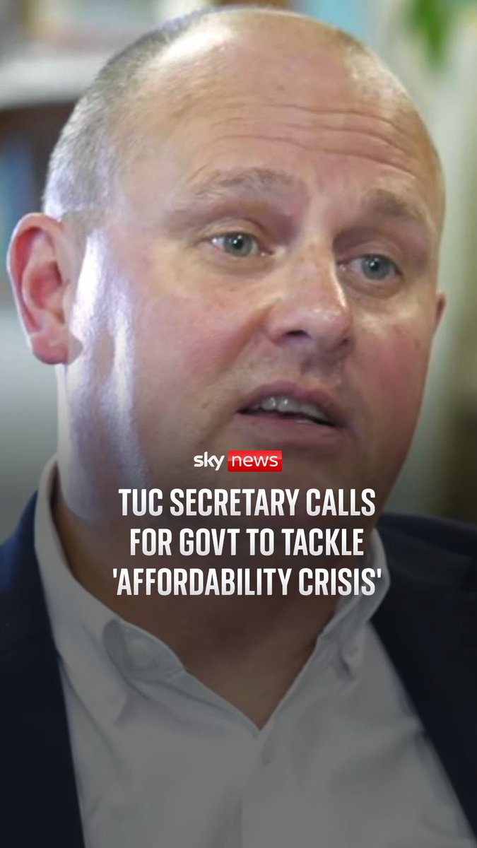 The boss of Britain's trade unions, Paul Nowak, has told Sky News that the government has to "absolutely focus on driving up people's living standards". More from this interview: