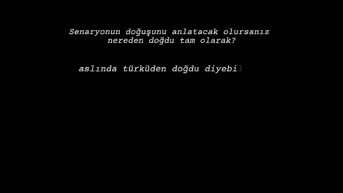 o türküye bir senaryo yazdık.